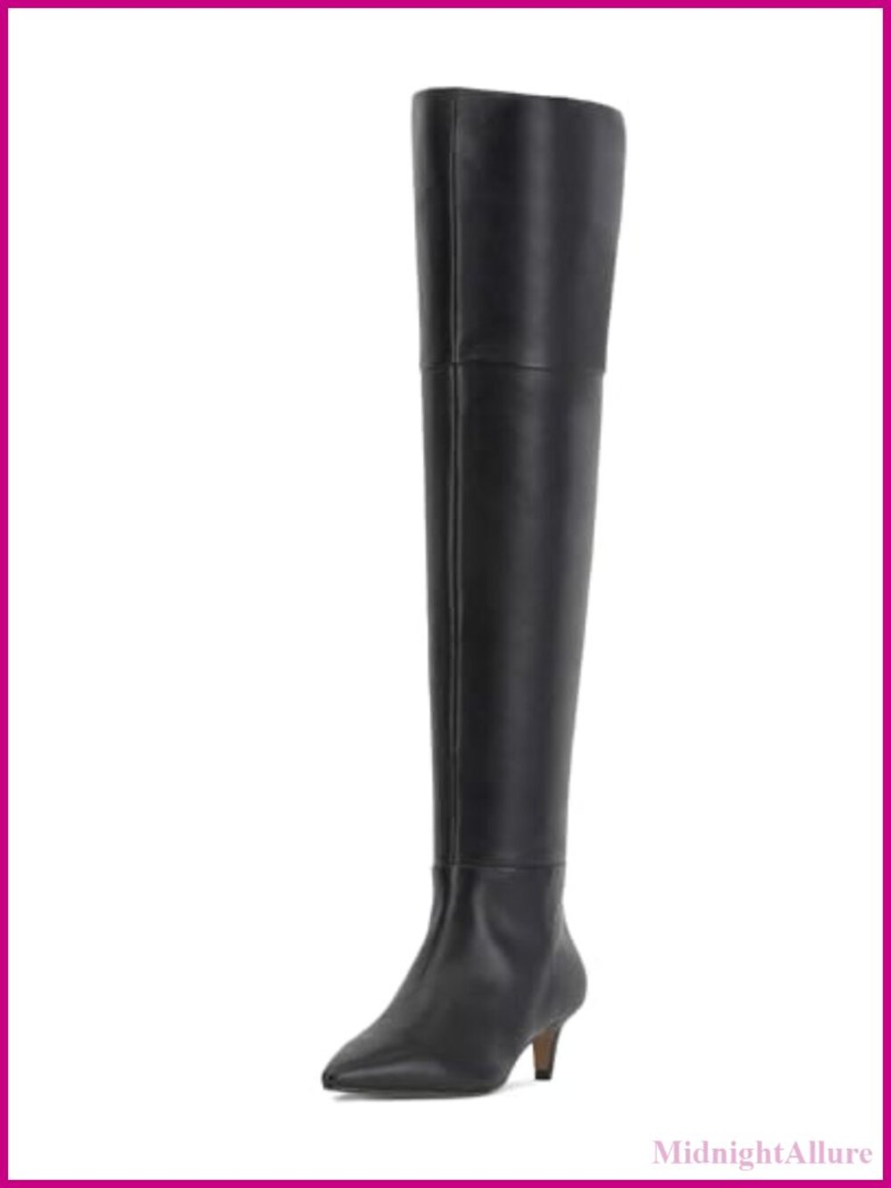 Women's Knee High Boots Pointed Toe Kitten Heel Tall Long Boots Fall Winter